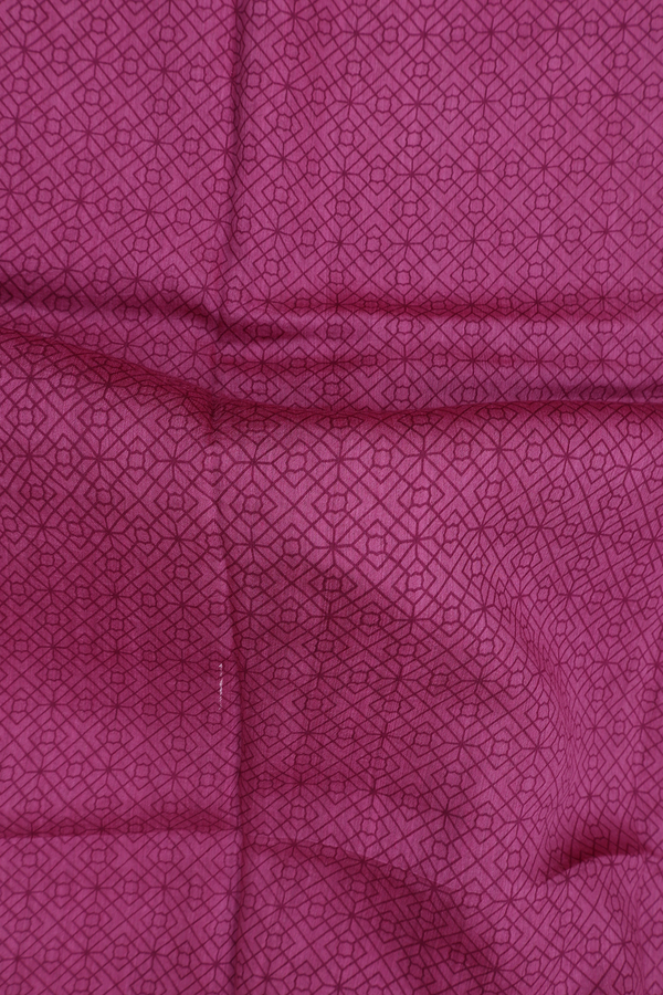 Tussar Silk Saree In Mulberry With Geometric Design