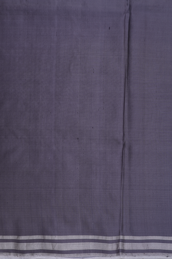 Tussar Silk Saree In Grey With Embroidered Design