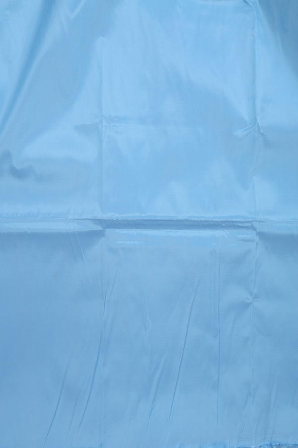 Zari Border Deep Sky Blue Art Silk Dhoti With Shirt Material