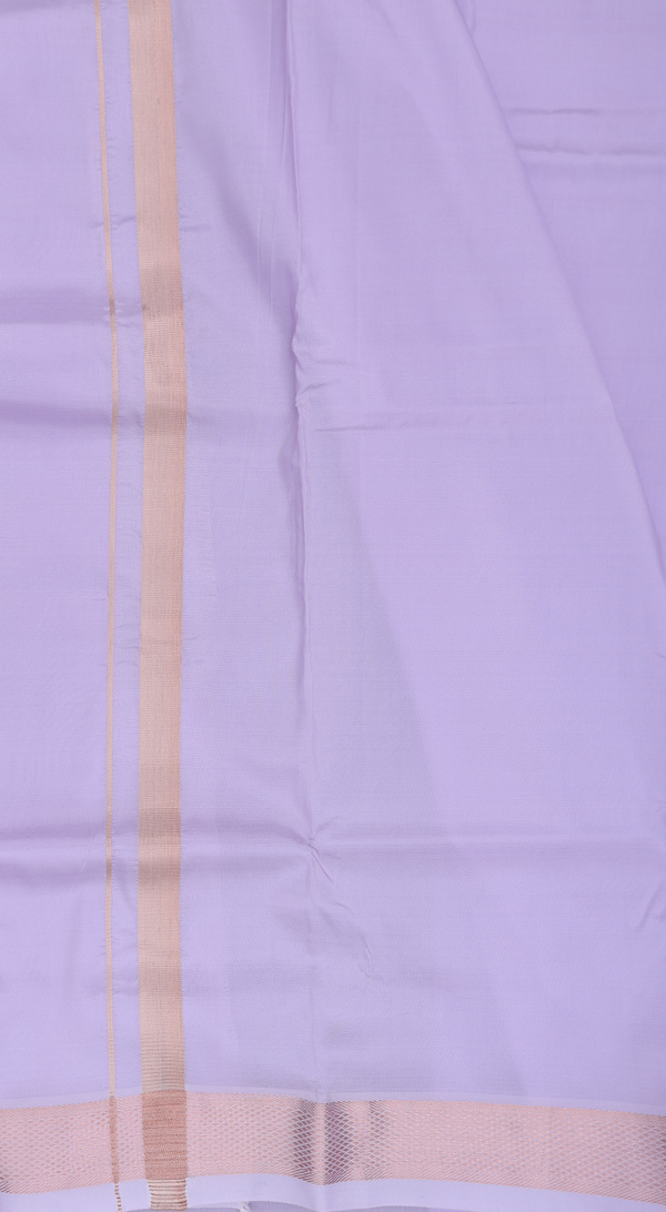 Zari Border Pastel Purple Art Silk Dhoti