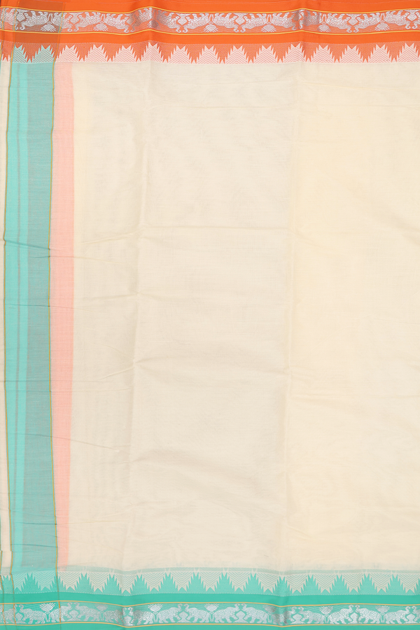 Ganga Jamuna Border White Cotton Dhoti With Angavastram Set