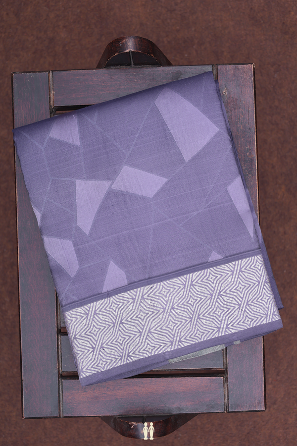 Allover Design Purple Silk Dhoti