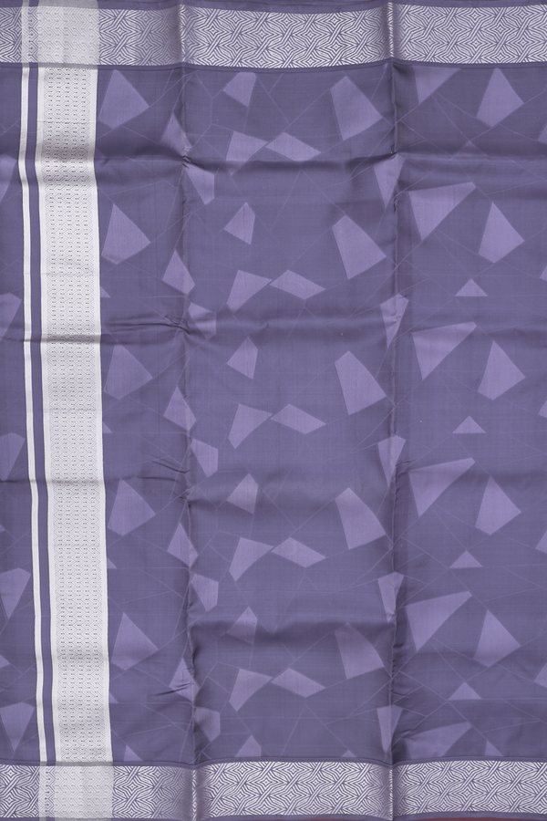 Allover Design Purple Silk Dhoti