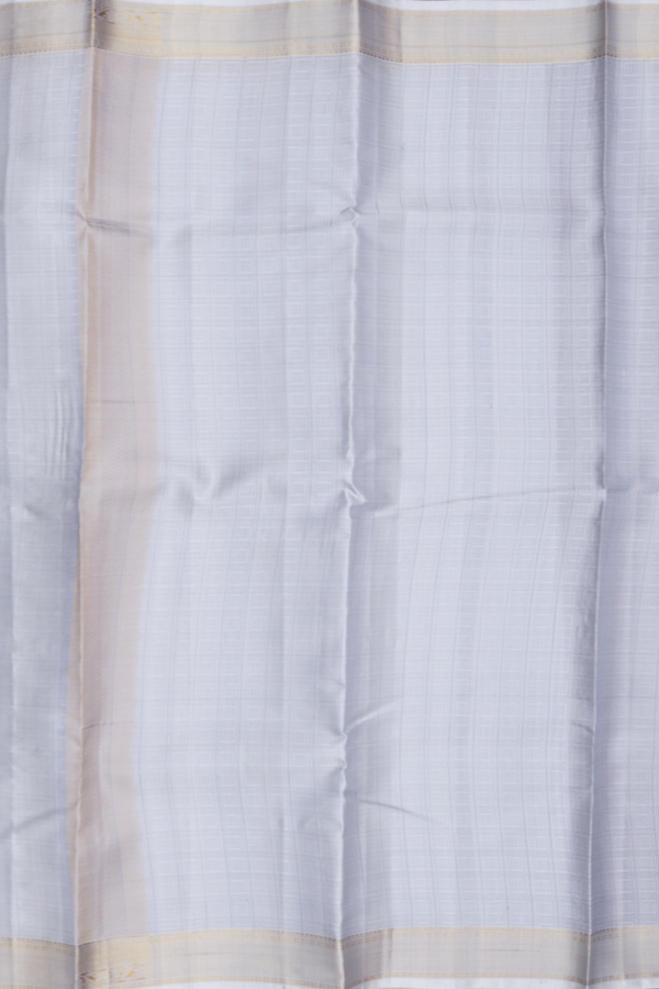 Threadwork Design Grey Silk Dhoti With Angavastram Set