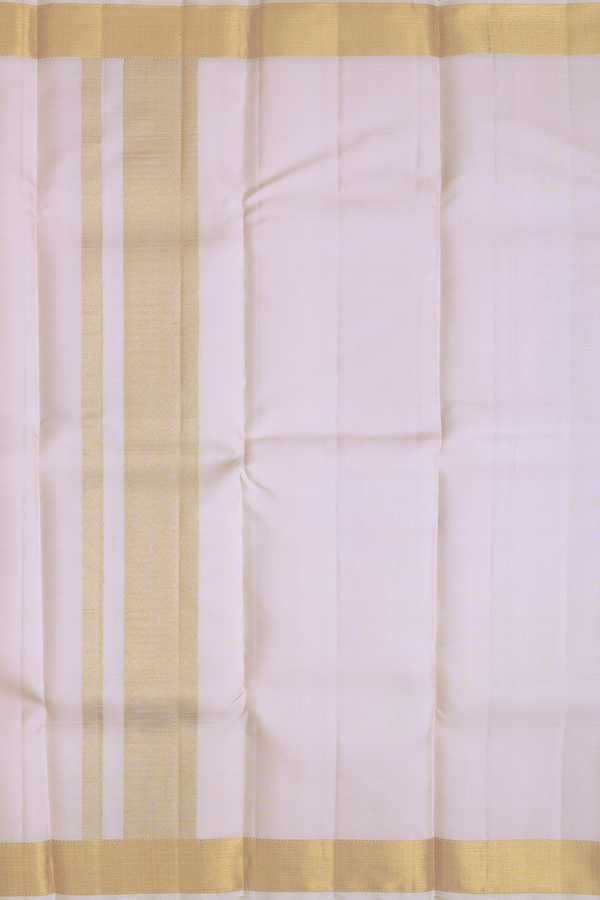 Zari Border Cream Color Silk Dhoti With Shirt Material