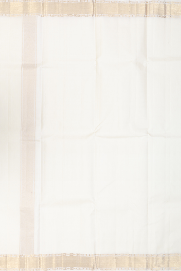 Zari Border White Silk Dhoti With Shirt Material