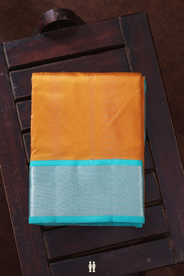 Contrast Border Brown Silk Dhoti With Angavastram Set