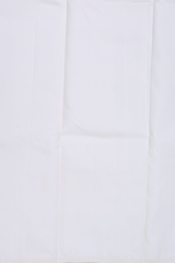Checks Design White Silk Dhoti With Shirt Material