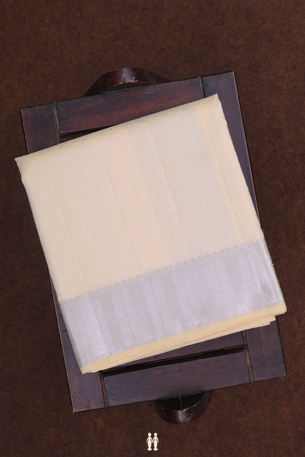 Diamond Design Pale Orange Silk Dhoti With Shirt Material