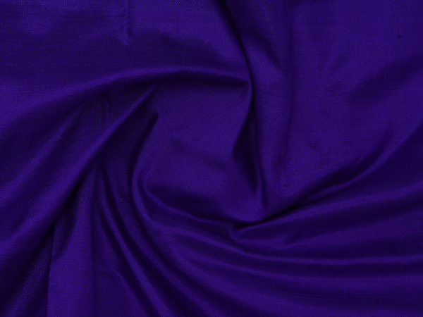 Zari Border Royal Blue Silk Dhoti For Deity