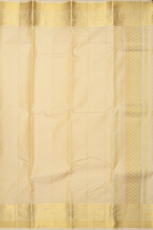 Zari Border Yellow Tissue Silk Dhoti With Shirt Material