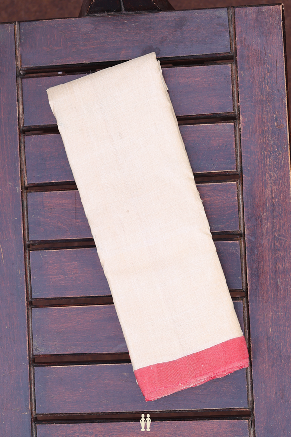 Contrast Border Cream Color Vazhai Naar Dhoti