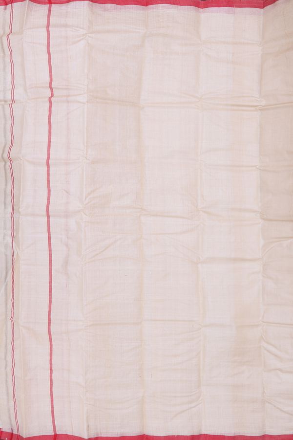 Contrast Border Cream Color Vazhai Naar Dhoti