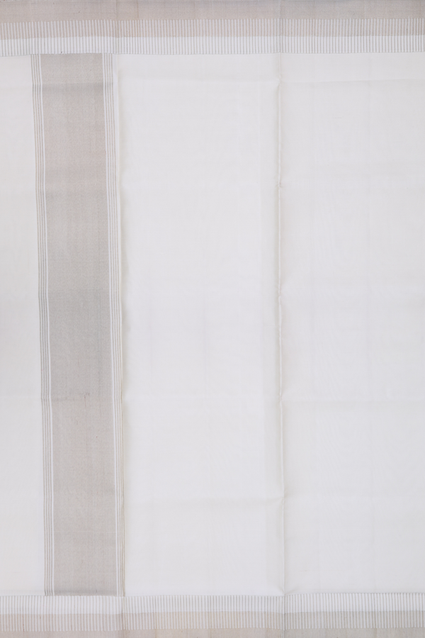 Seepu Rekku Border Off White Silk Dhoti With Shirt Material