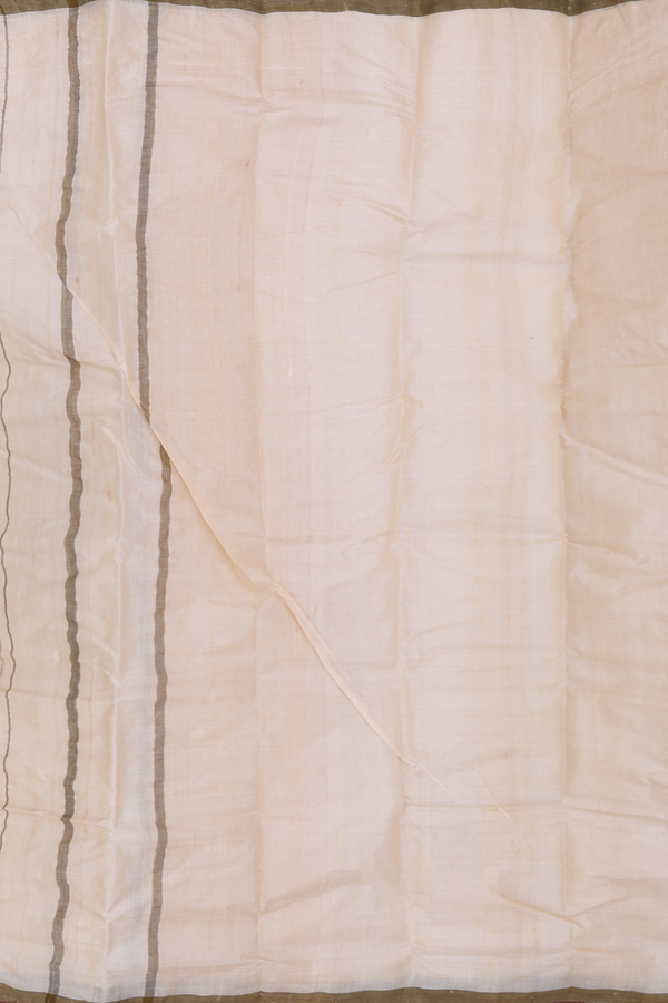 Contrast Border Brown Cotton Vaalai Naar Dhoti