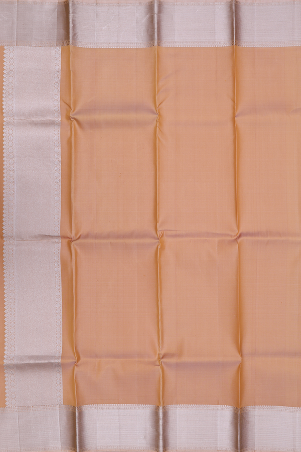 Twill Weave Border Brown Silk Dhoti With Shirt Material