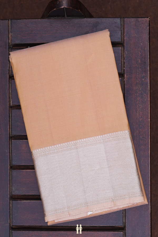 Twill Weave Border Brown Silk Dhoti With Shirt Material