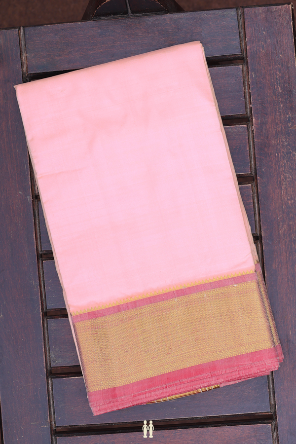 Zari Border Pink Silk Dhoti