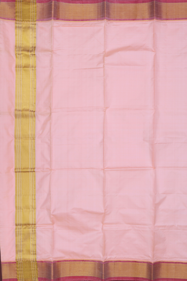 Zari Border Pink Silk Dhoti