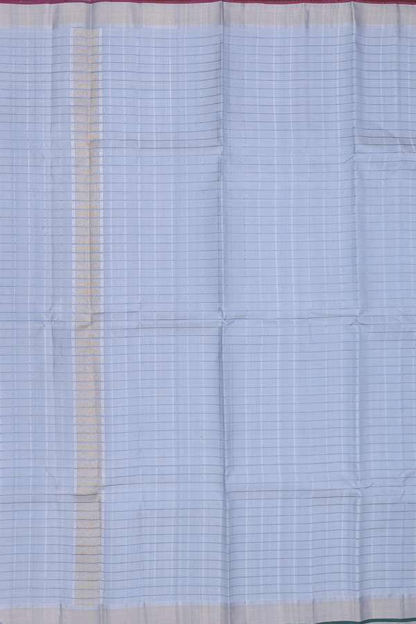 Checks Design Grey Silk Dhoti With Shirt Material