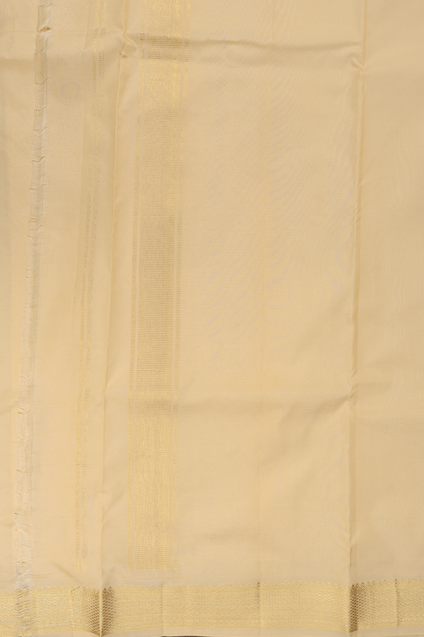 Zari Border Brown Silk Dhoti With Angavastram Set