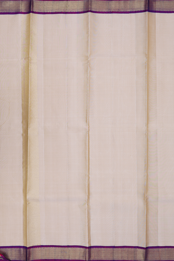 Contrast Border Pastel Brown Silk Dhoti With Angavastram Set