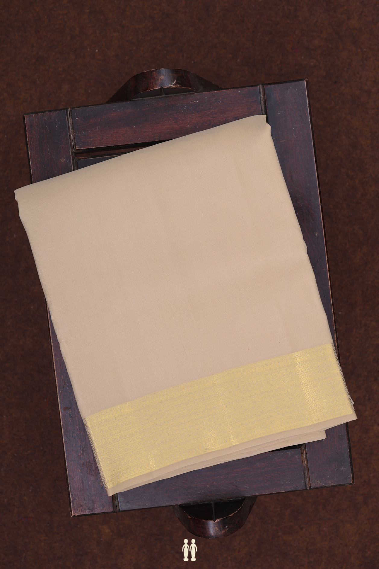 Diamond Border Brown Silk Dhoti With Angavastram Set