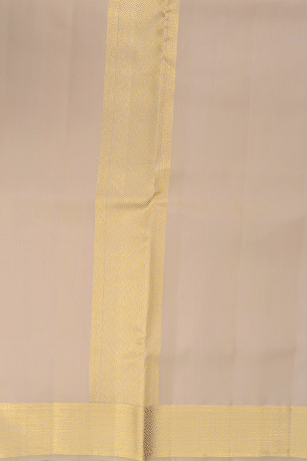 Diamond Border Brown Silk Dhoti With Angavastram Set