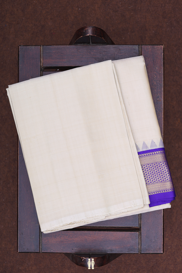 Contrast Border Pastel Brown Silk Dhoti With Shirt Material