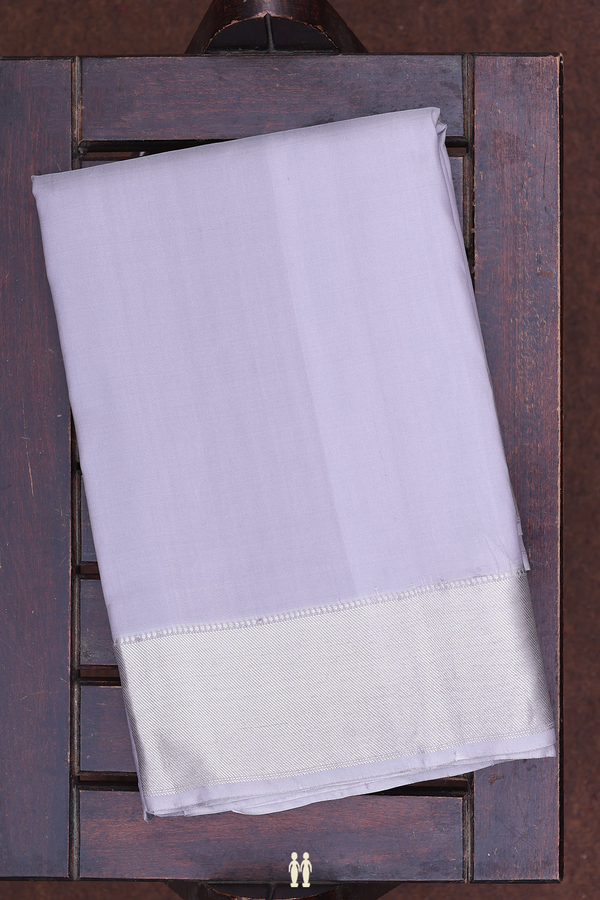 Zari Border Grey Silk Dhoti With Shirt Material
