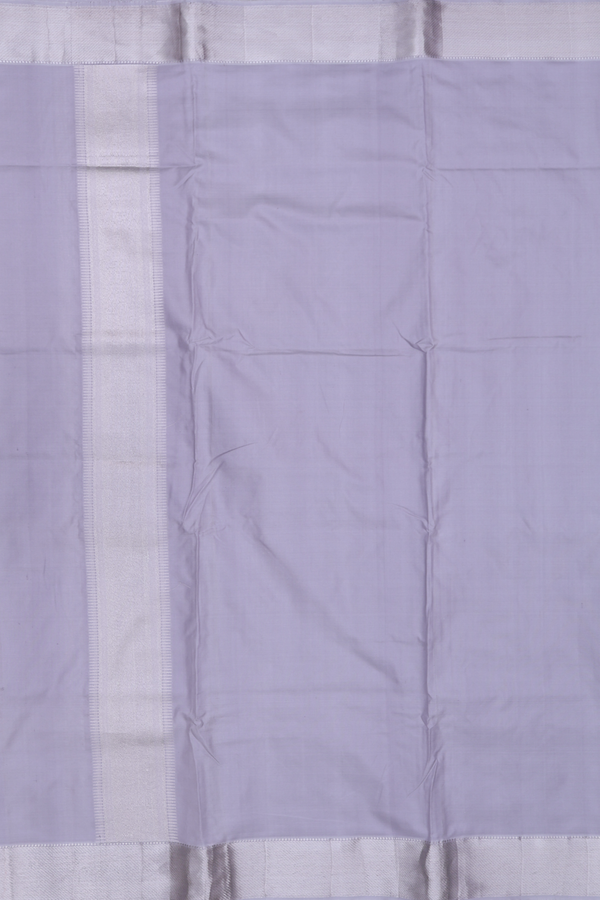 Twill Weave Border Grey Silk Dhoti With Shirt Material