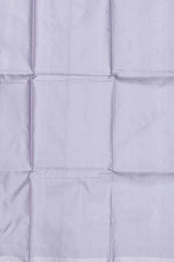 Twill Weave Border Grey Silk Dhoti With Shirt Material
