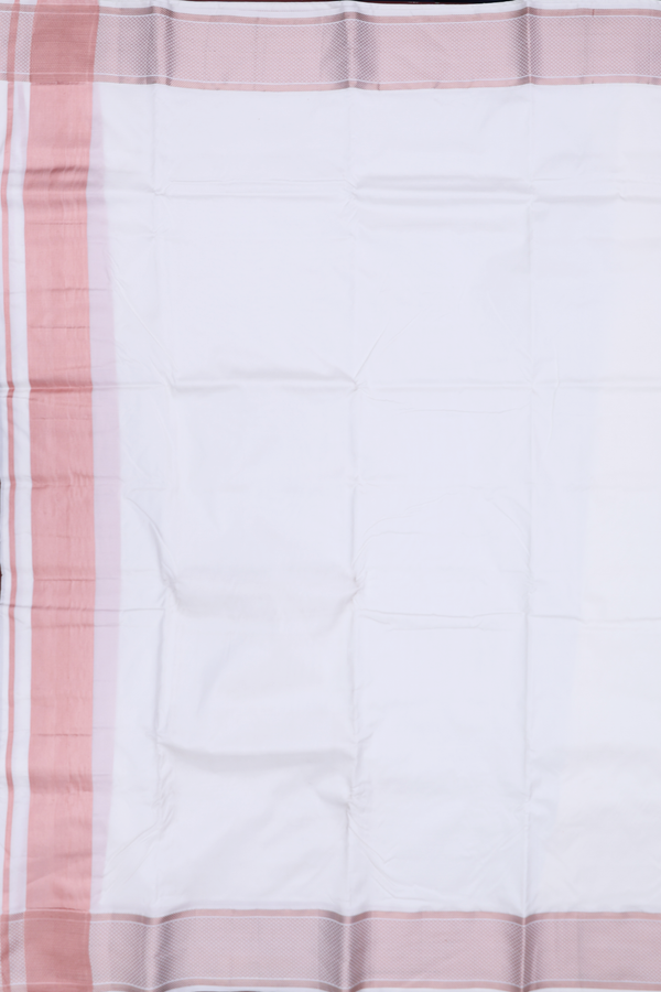 Zari Border White Silk Dhoti