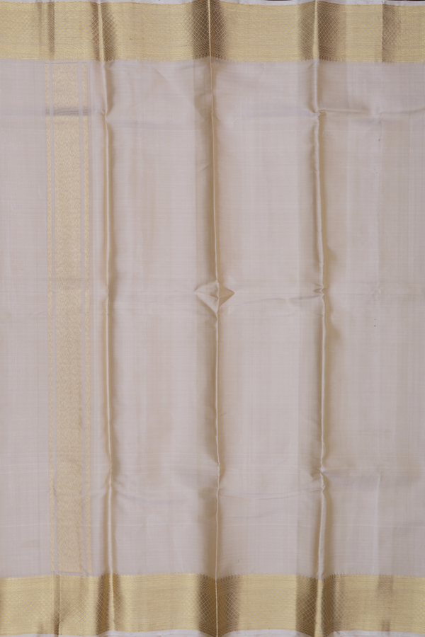 Zari Border Cream Color Silk Dhoti With Angavastram Set