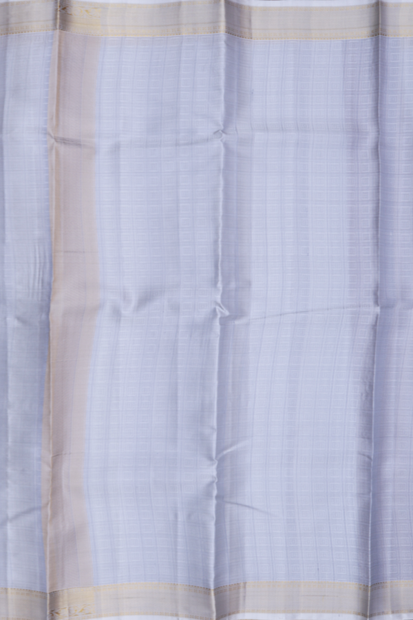 Threadwork Design Grey Silk Dhoti With Angavastram Set