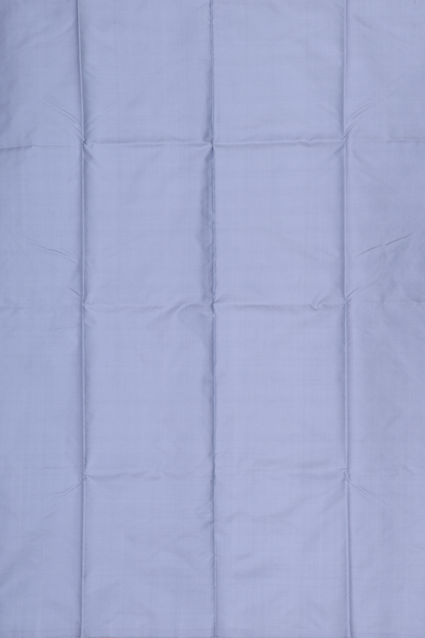 Diamond Border Steel Blue Silk Dhoti With Shirt Material