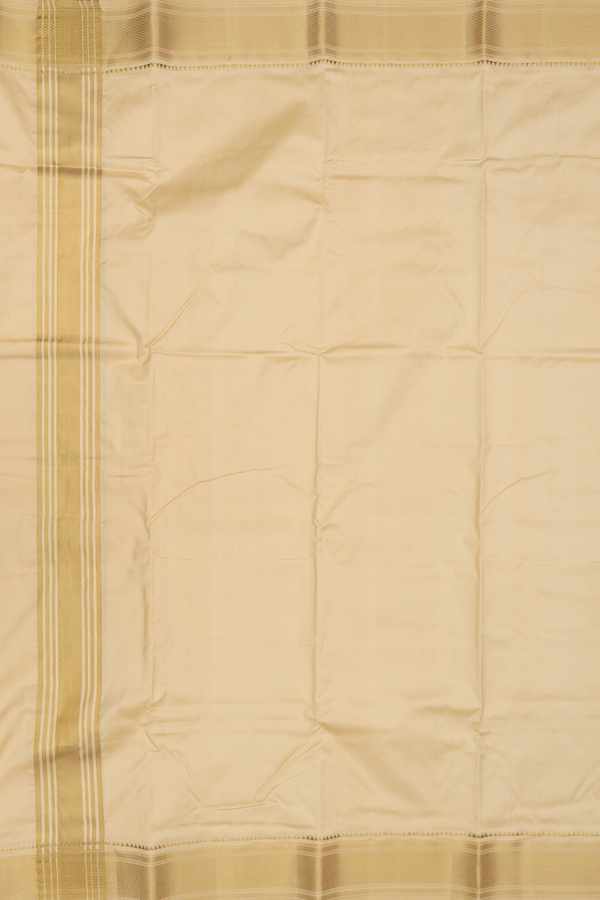 Diamond Border Yellow Silk Dhoti With Shirt Material