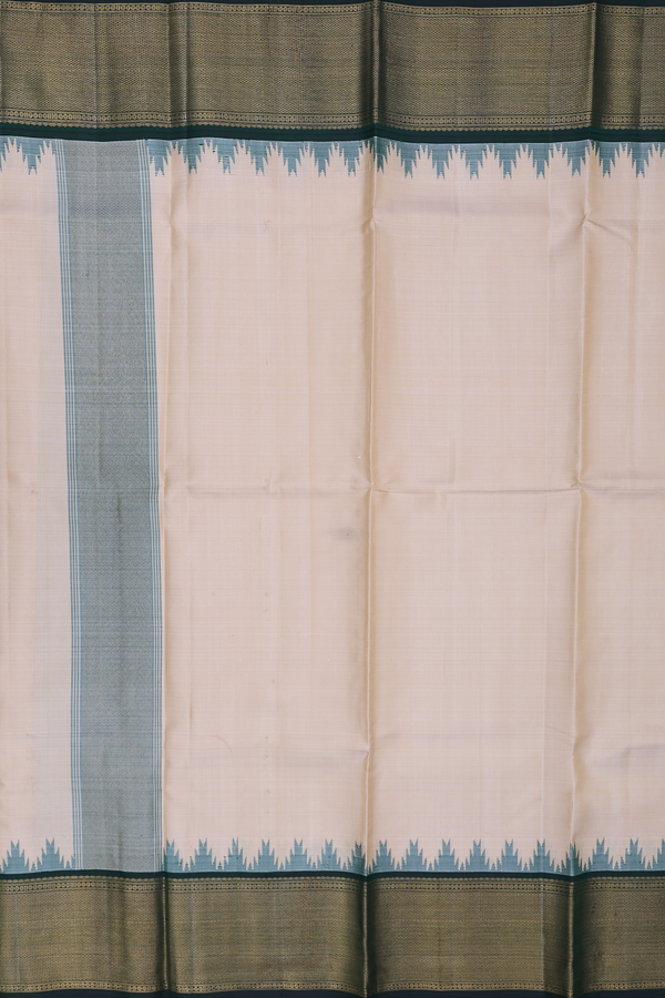 Contrast Border Pastel Brown Silk Dhoti With Shirt Material