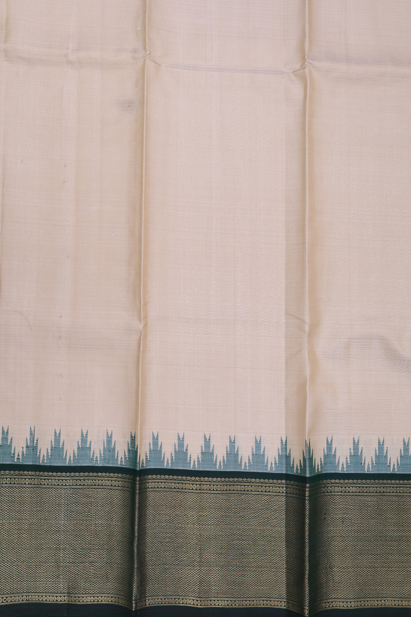 Contrast Border Pastel Brown Silk Dhoti With Shirt Material