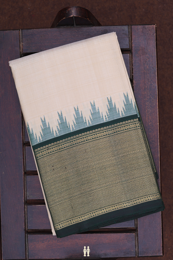 Contrast Border Pastel Brown Silk Dhoti With Shirt Material
