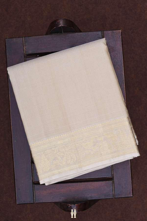 Checks Design Brown Silk Dhoti With Shirt Material