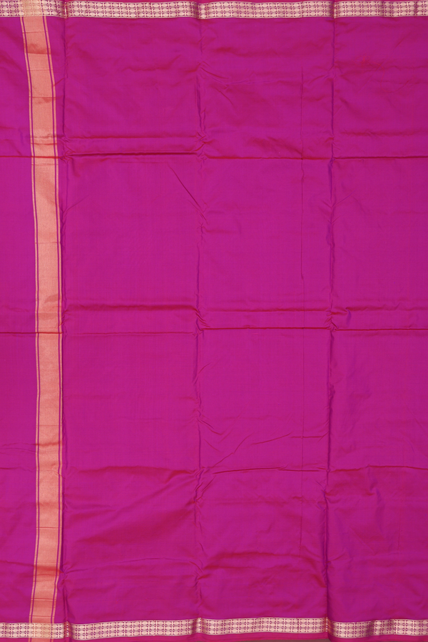 Rudraksh Border Berry Purple Silk Dhoti With Angavastram Set