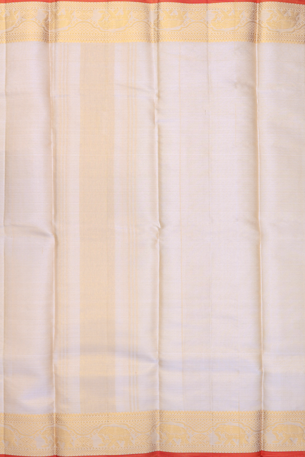 Elephant Border Gold Tissue Dhoti With Shirt Material