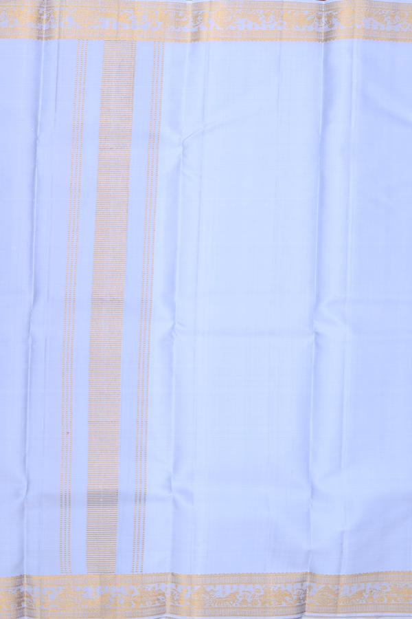 Pallakku Border Blue Dhoti With Shirt Material