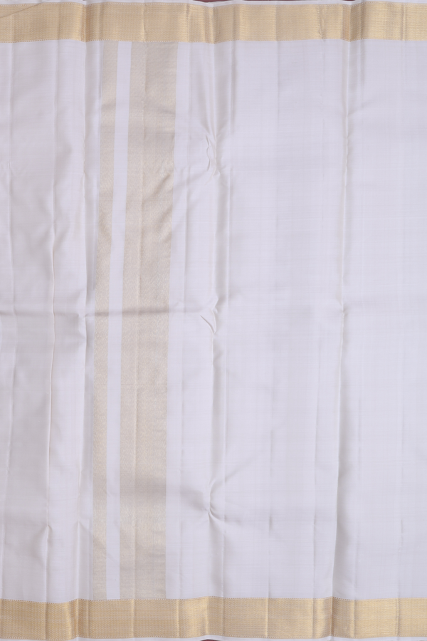 Zari Border Cream Color Silk Dhoti With Shirt Material