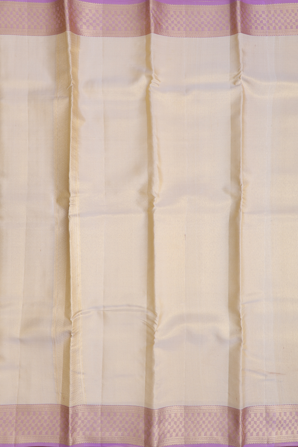 Contrast Border Light Brown Silk Dhoti With Shirt Material