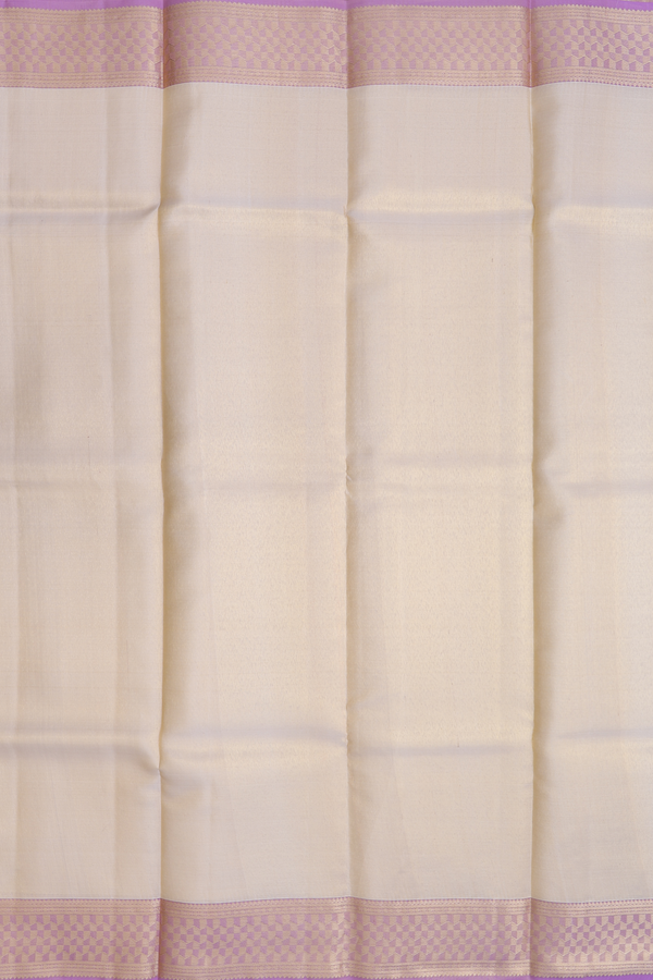 Contrast Border Light Brown Silk Dhoti With Shirt Material