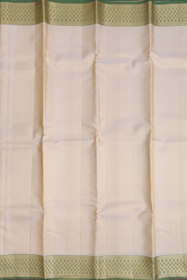 Contrast Border Light Brown Silk Dhoti With Shirt Material