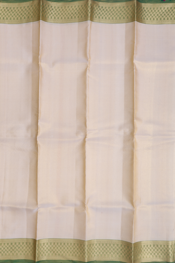 Contrast Border Light Brown Silk Dhoti With Shirt Material
