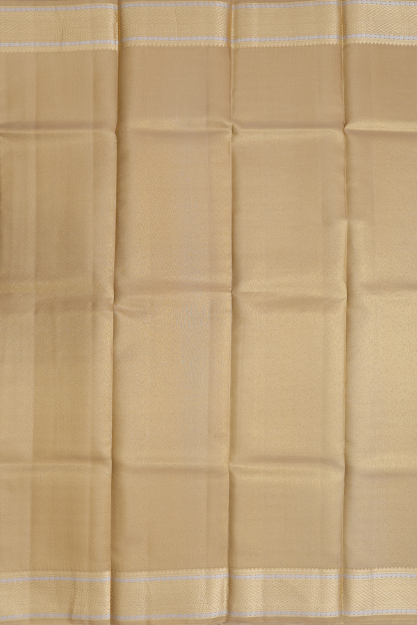 Zari Border Gold Tissue Silk Dhoti With Shirt Material